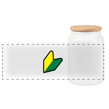 Soshinoya JDM - Boîte à biscuits avec couvercle en bois - blanc - Devant