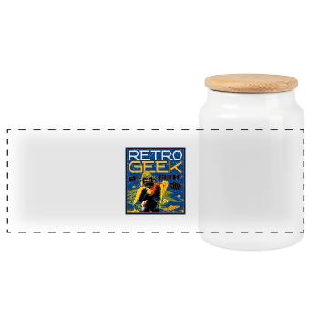 retro geek sf culte ciné - Boîte à biscuits avec couvercle en bois - blanc - Devant