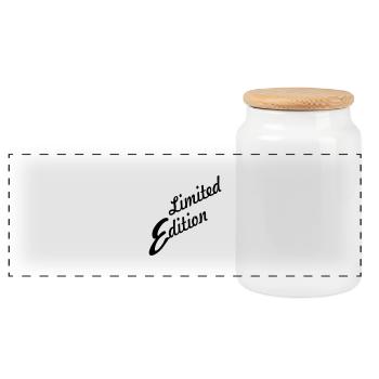 limited edition - Panorama Keksdose mit Holzdeckel - Weiß - Vorne