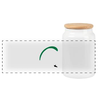 Paragliding - Boîte à biscuits avec couvercle en bois - blanc - Devant