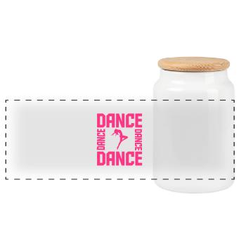 Dance - Panorama Keksdose mit Holzdeckel - Weiß - Vorne