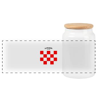 LIJEPA NAŠA HRVATSKA - Panorama Keksdose mit Holzdeckel - Weiß - Vorne