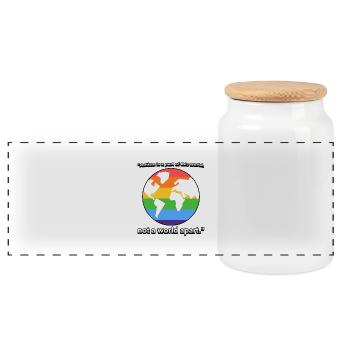 Autismus Zitat T-Shirt - Panorama Keksdose mit Holzdeckel - Weiß - Vorne