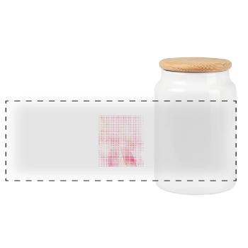 Lettre R, nom, la lettre R - Boîte à biscuits avec couvercle en bois - blanc - Devant