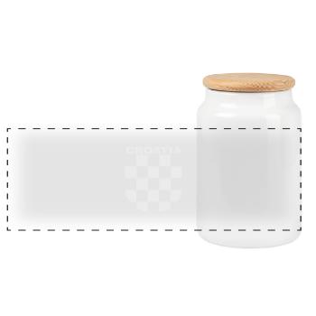 Croatie, la Croatie, Hrvatska, Sahovnica, manteau - Boîte à biscuits avec couvercle en bois - blanc - Devant