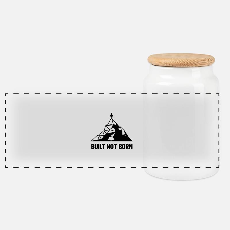 Construit Not Born Peak - Boîte à biscuits avec couvercle en bois - blanc