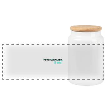 Psychanalyse ta mère - Boîte à biscuits avec couvercle en bois - blanc - Devant