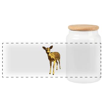 Bambi - Boîte à biscuits avec couvercle en bois - blanc - Devant