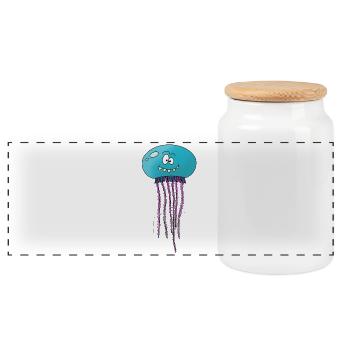 SmillingJellyfish - Panorama Keksdose mit Holzdeckel - Weiß - Vorne