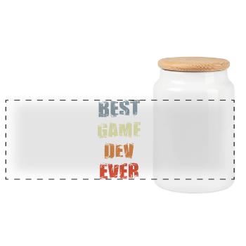 Développement de jeux de motivation - Boîte à biscuits avec couvercle en bois - blanc - Devant