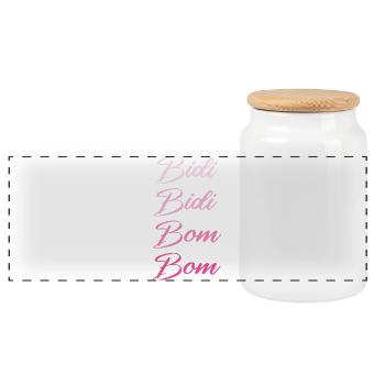 Bidi Bidi Bom Bom - Danse panish - Fiesta espagnole - Boîte à biscuits avec couvercle en bois - blanc - Devant