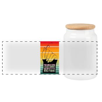 Pêcheuses de carpe : seuls les conseils pour les gros poissons comptent ! - Boîte à biscuits avec couvercle en bois - blanc - Devant