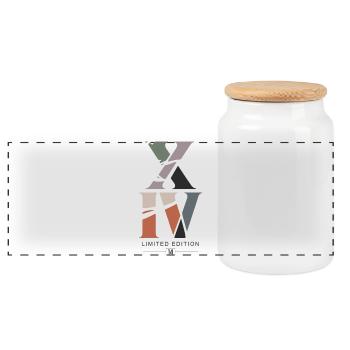 Roman XIV Édition Limitée 14 Ans - Boîte à biscuits avec couvercle en bois - blanc - Devant