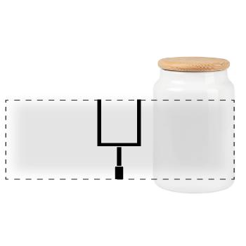 But de football américain - Boîte à biscuits avec couvercle en bois - blanc - Devant