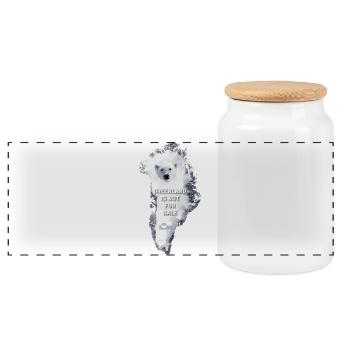Le Groenland n’est pas à vendre (édition MAGA) - Boîte à biscuits avec couvercle en bois - blanc - Devant