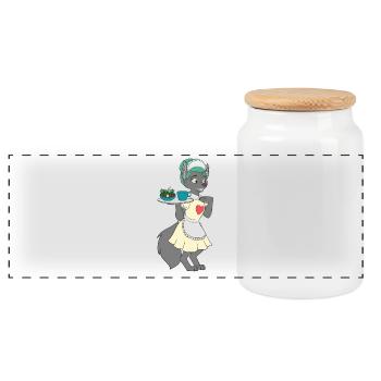 Venill de Vettirfolk - Boîte à biscuits avec couvercle en bois - blanc - Devant