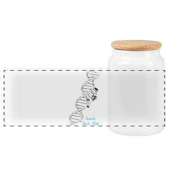 Ascension dans les études de génétique de l’ADN et de biologie - Boîte à biscuits avec couvercle en bois - blanc - Devant