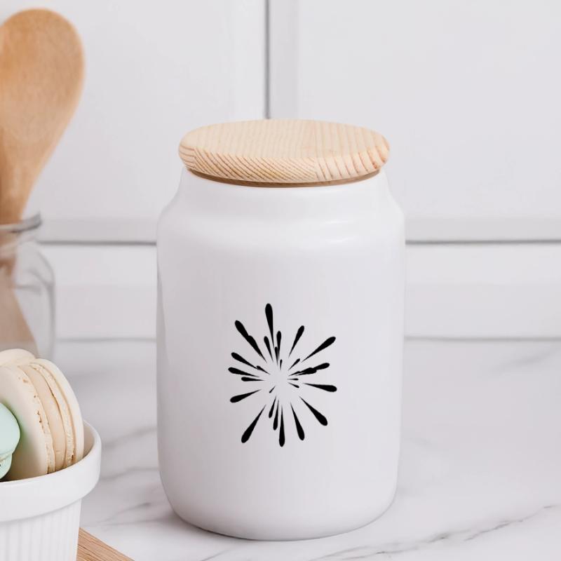 pittura posto eclat Biscottiera con coperchio in legno