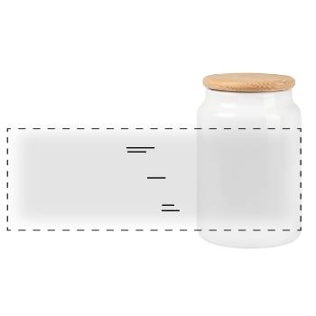 Fluchtlinien / Trajectories (1c) - Panoramic Cookie Jar with Wooden Lid - white - Front
