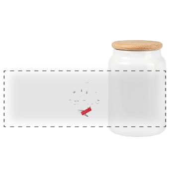 MUSCLEMAGGLE png - Boîte à biscuits avec couvercle en bois - blanc - Devant