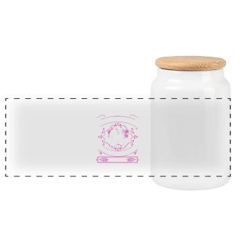 Unicorn - life sucks - glitter sprinkle - Panoramic Cookie Jar with Wooden Lid - white - Front