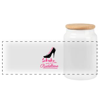 Schuhe Rudeltiere shoppen Schuhtick High heels - Panorama Keksdose mit Holzdeckel - Weiß - Vorne