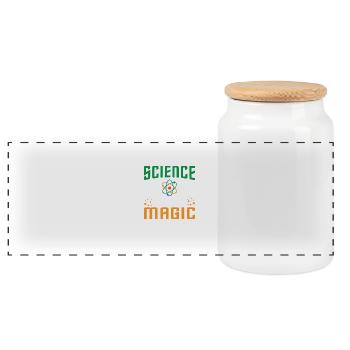 SCIENCE it's like magic - Panorama Keksdose mit Holzdeckel - Weiß - Vorne