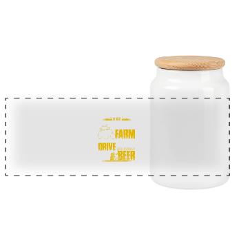 All I want to do - Farmer - EN - Boîte à biscuits avec couvercle en bois - blanc - Devant