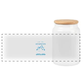 Sailing in my Head - EN - Boîte à biscuits avec couvercle en bois - blanc - Devant