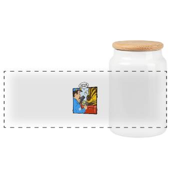 Cadeau photo du permis de conduire Butterfly Falter - Boîte à biscuits avec couvercle en bois - blanc - Devant