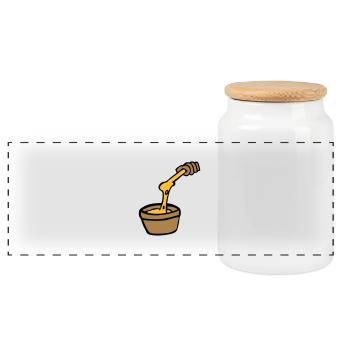 Koch Fondue Käse Aligot Käsefondue französische K - Panorama Keksdose mit Holzdeckel - Weiß - Vorne
