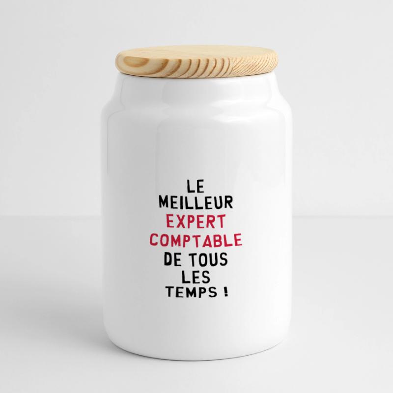 Expert Comptable / Comptabilité / Comptable / Boîte à biscuits avec couvercle en bois