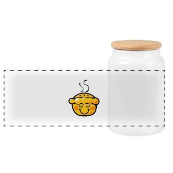 Smiley Humble Pie - Panoramic Cookie Jar with Wooden Lid - white - Front