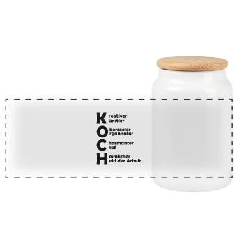 Koch Definition - Panorama Keksdose mit Holzdeckel - Weiß - Vorne