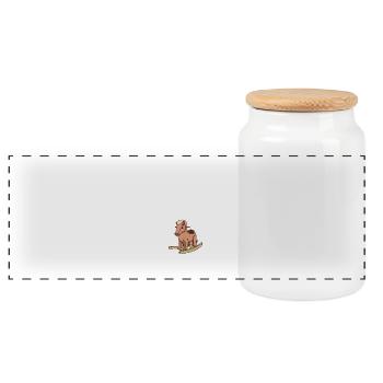 Mama Mutter Pferde Liebe Geschenk Kleinkind - Panorama Keksdose mit Holzdeckel - Weiß - Vorne