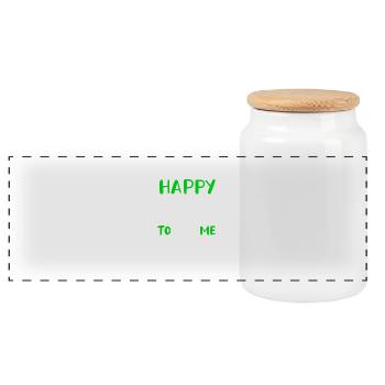 Happy Birdie To Me Golfspieler Golf Spielen Golfer - Panorama Keksdose mit Holzdeckel - Weiß - Vorne