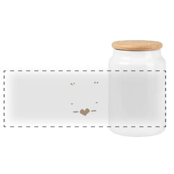 Pregnancy Pregnant Baby 2023 - Panoramic Cookie Jar with Wooden Lid - white - Front