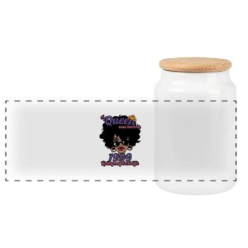 1999 Reine 25e anniversaire pour les femmes 25 ans - Boîte à biscuits avec couvercle en bois - blanc - Devant