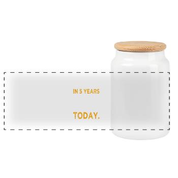 La personne que vous serez dans 5 ans de motivation de vie - Boîte à biscuits avec couvercle en bois - blanc - Devant