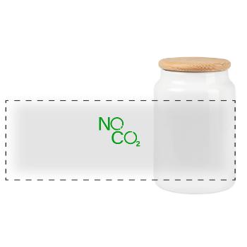 No CO2 Bike Climate Change MTB Mountain Bike E-Bike - Panoramic Cookie Jar with Wooden Lid - white - Front