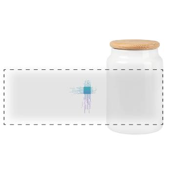 Elektroniker Informatiker Geschenk - Panorama Keksdose mit Holzdeckel - Weiß - Vorne