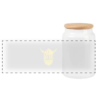 da casque viking Design pour une culture viking - Boîte à biscuits avec couvercle en bois - blanc - Devant