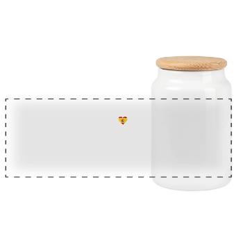Madrid Skyline Heartbeat Espagne Silhouette Pulse - Boîte à biscuits avec couvercle en bois - blanc - Devant