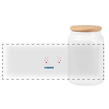Papa 2025 Drôle Cadeau de Fête des Pères Femmes Enceintes - Boîte à biscuits avec couvercle en bois - blanc - Devant