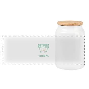 Officiellement retraité, vous savez où me trouver Golf - Boîte à biscuits avec couvercle en bois - blanc - Devant