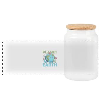 The Future Of Planet Earth Teacher Earth Day - Panoramic Cookie Jar with Wooden Lid - white - Front