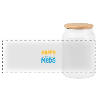 If You're Happy And You Know Caregiving Carer - Panorama Keksdose mit Holzdeckel - Weiß - Vorne