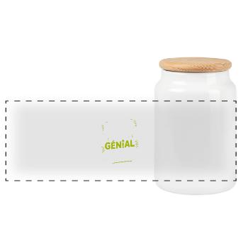 L'expérience m'a rendu excellent. - Boîte à biscuits avec couvercle en bois - blanc - Devant