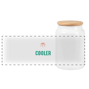 Basketball-Vater Basketball Dad - Panoramic Cookie Jar with Wooden Lid - white - Front