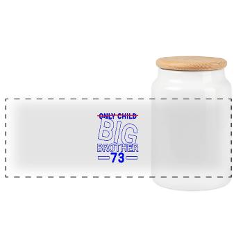 Frère 73 - Boîte à biscuits avec couvercle en bois - blanc - Devant